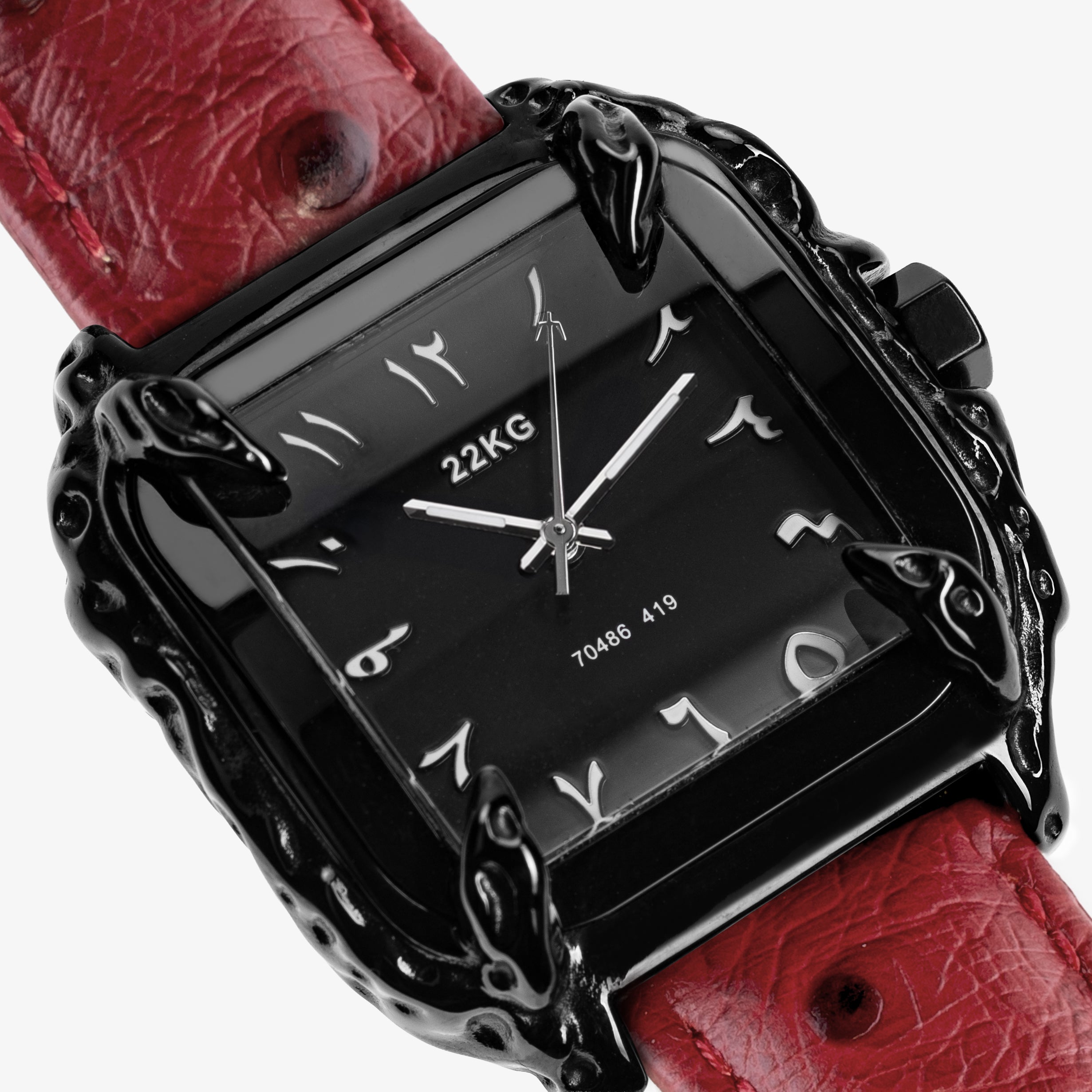 BLACK CANINE WATCH® OSTRICH SERIES - BLACK DIAL
