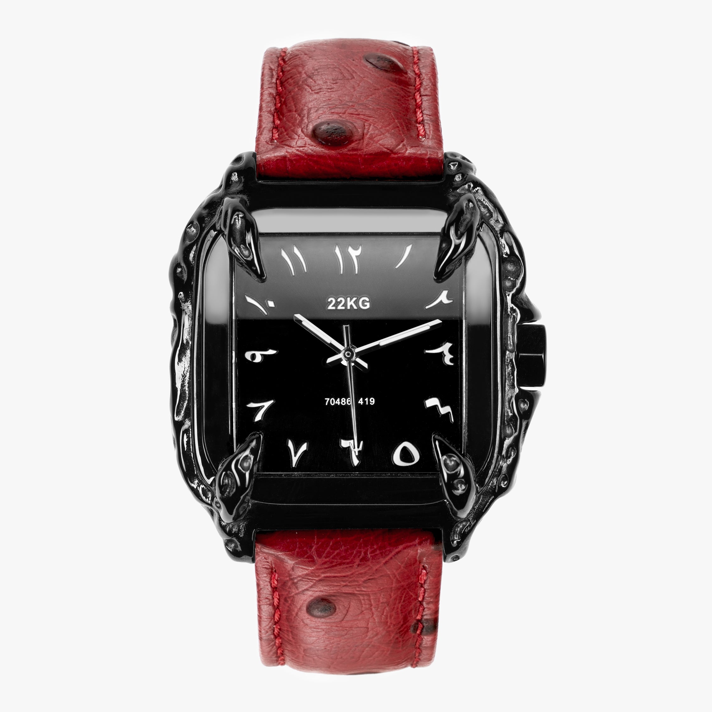 BLACK CANINE WATCH® OSTRICH SERIES - BLACK DIAL