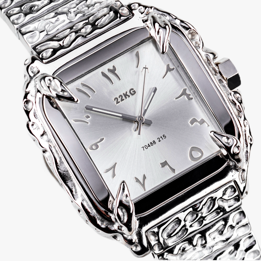 22KG CANINE Watch Edition 7 full steel dial front - original in-house stainless steel design 