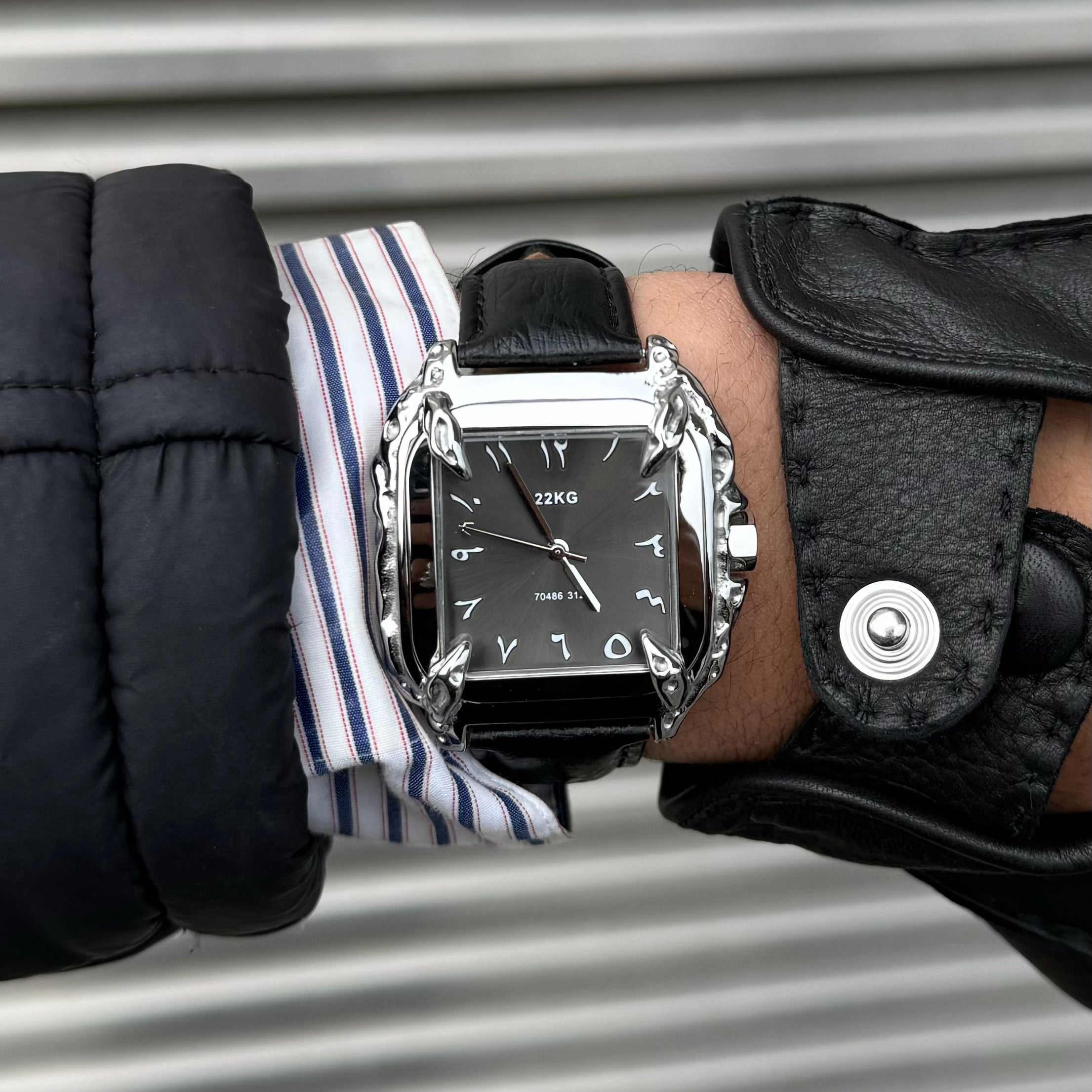 22KG CANINE Watch Edition 6 ostrich series leather bracelet - original in-house stainless steel design 