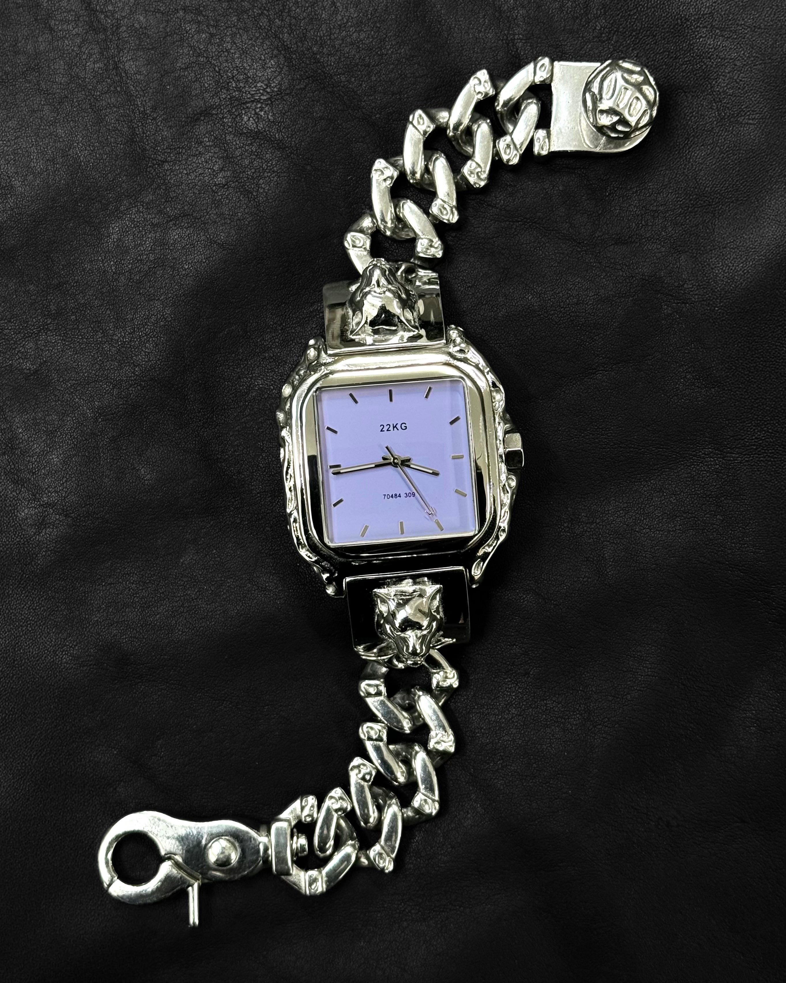 22KG panthra watch lavender dial bracelet  clasp - original in-house stainless steel design 