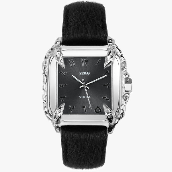 CANINE WATCH® PONY HAIR EDITION - BLACK ON GREY