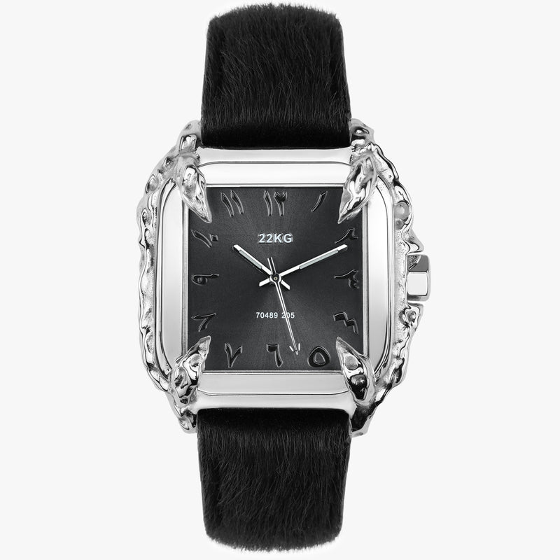 CANINE WATCH® PONY HAIR EDITION - BLACK ON GREY